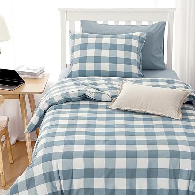 Gingham Washed Cotton Duvet Cover